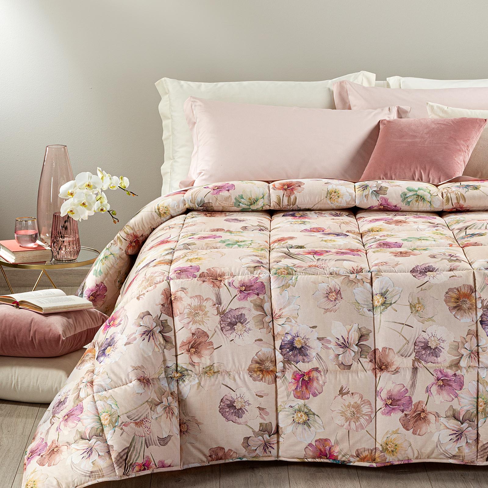 Piumone Matrimoniale Invernale in Cotone Lilac by Caleffi