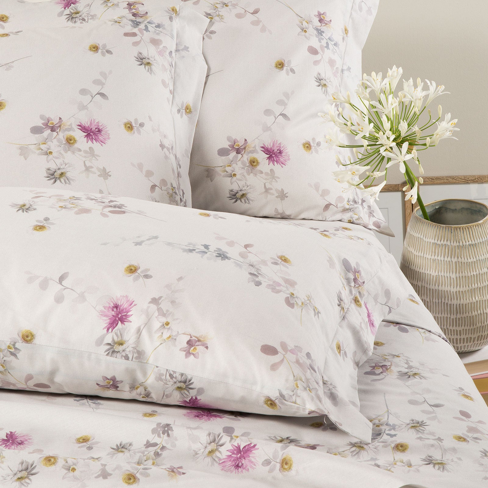 Completo-lenzuola-Matrimoniale-Unica-Aurora-Geometrico-Caleffi-Cotone-Senza-imbottitura