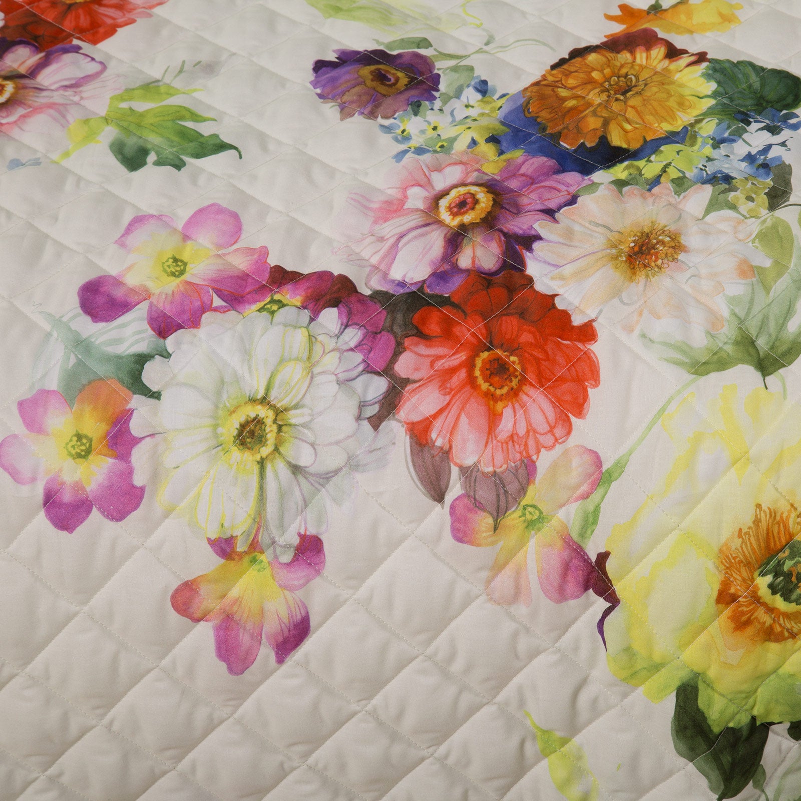 Copriletto-trapuntato-Matrimoniale-Unica-Secret Garden-Garden-Caleffi-Cotone-Fibra-anallergica