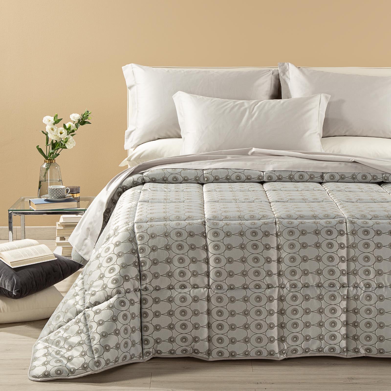 Trapunta-Matrimoniale-Grigio-Collins-Barocco-Caleffi-Jacquard-Microfibra