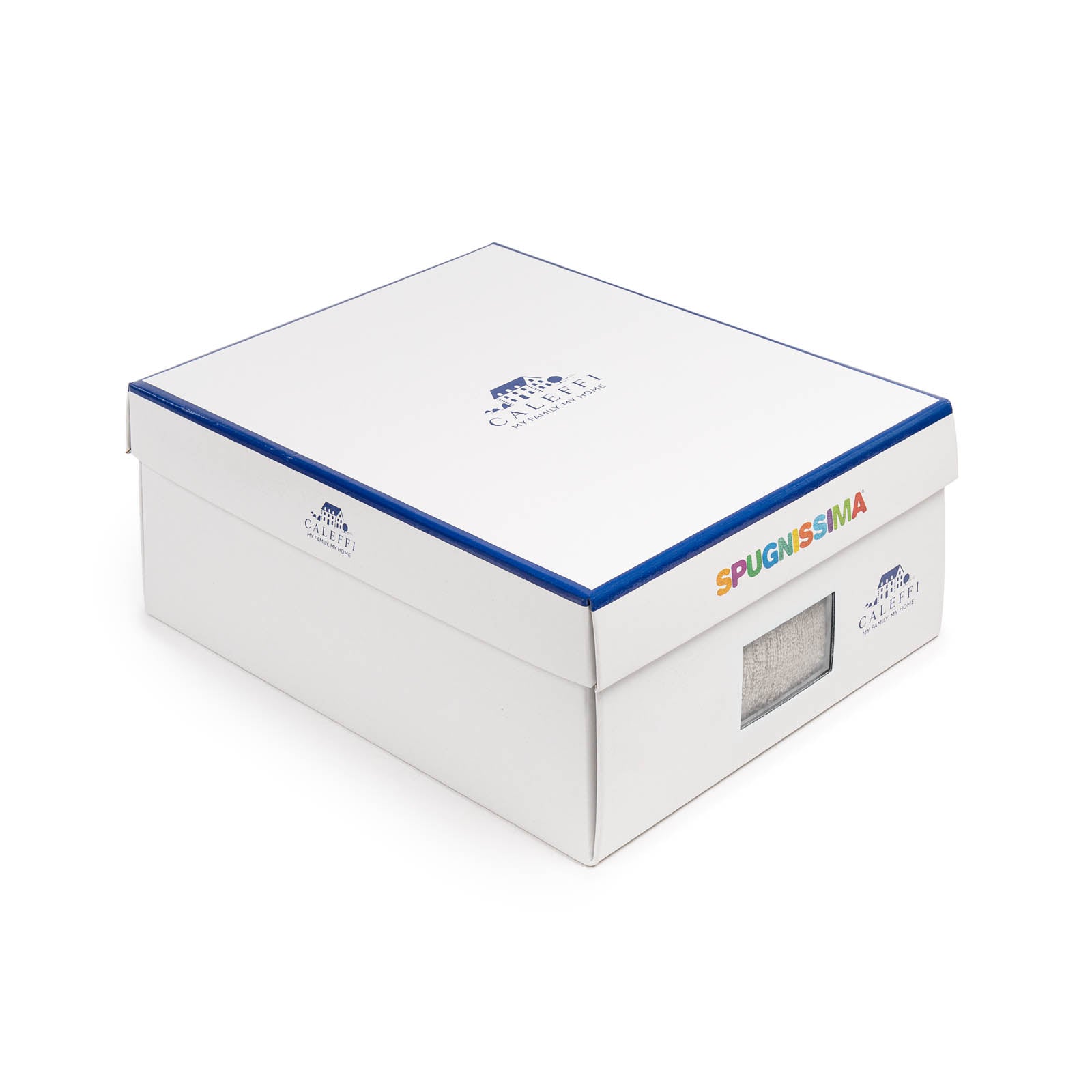 Accappatoio-con-cappuccio-Taglia-m-l-Blu-Cotton-Tinta Unita-Caleffi-Cotone-Senza-imbottitura