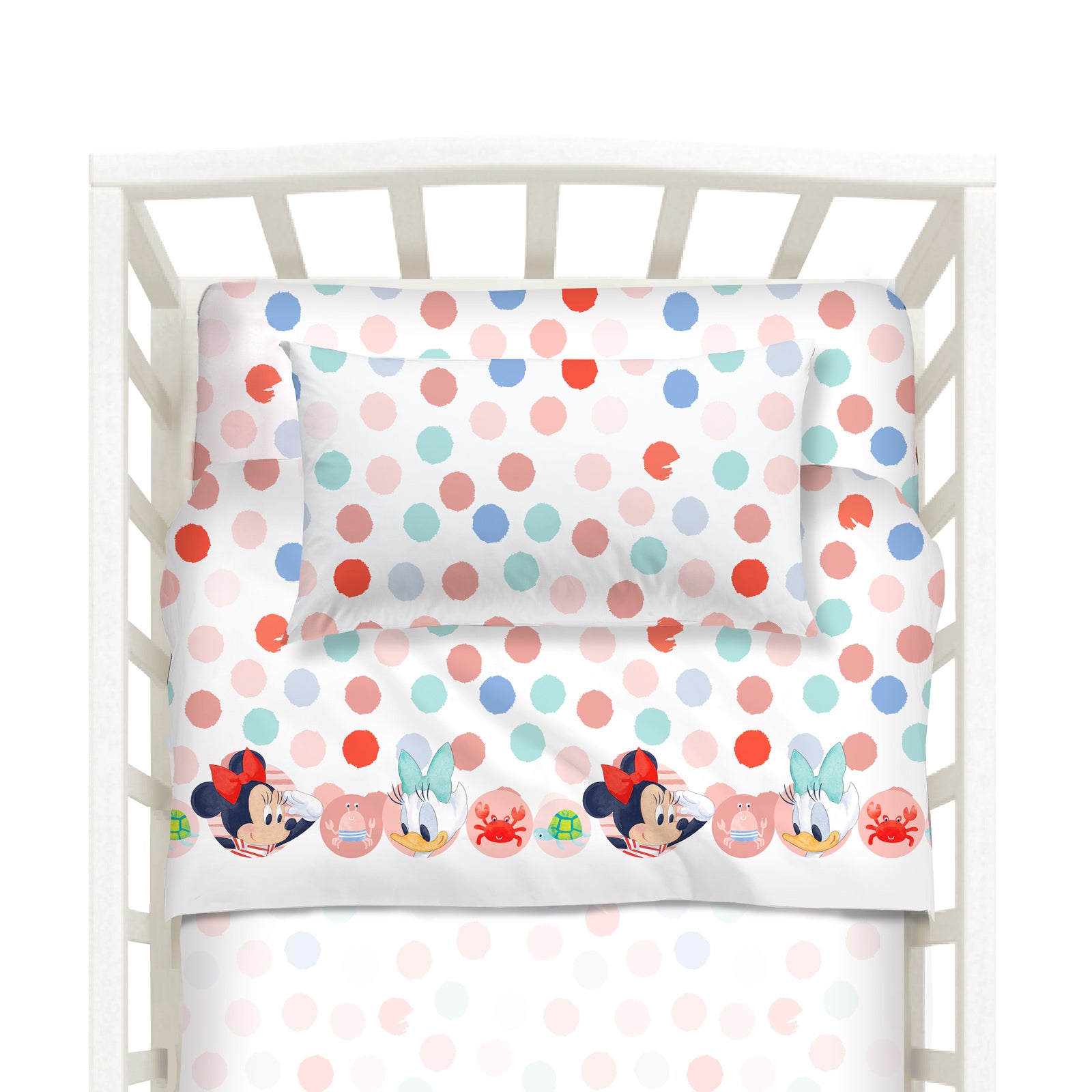 Completo-lenzuola-Baby-Unica-Baby Minnie-Ragazzo-Disney-baby-Cotone-Senza-imbottitura