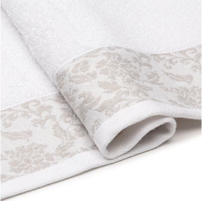 Asciugamano-con-ospite-Cm 40x55+55x100-Bianco-Decor-Tinta Unita-Diesel-Cotone-Senza-imbottitura