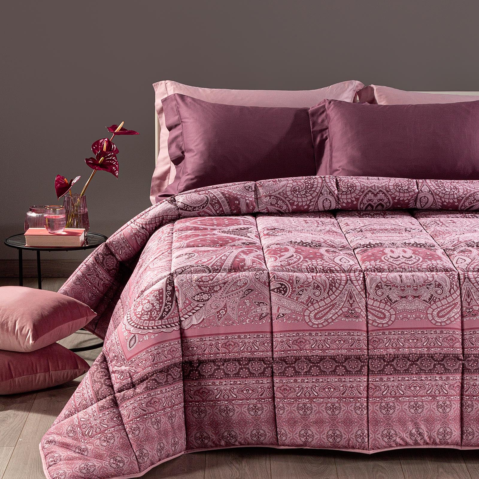 Trapunta-Matrimoniale-Magenta-Barry-Versailles-Caleffi-Cotone-Microfibra