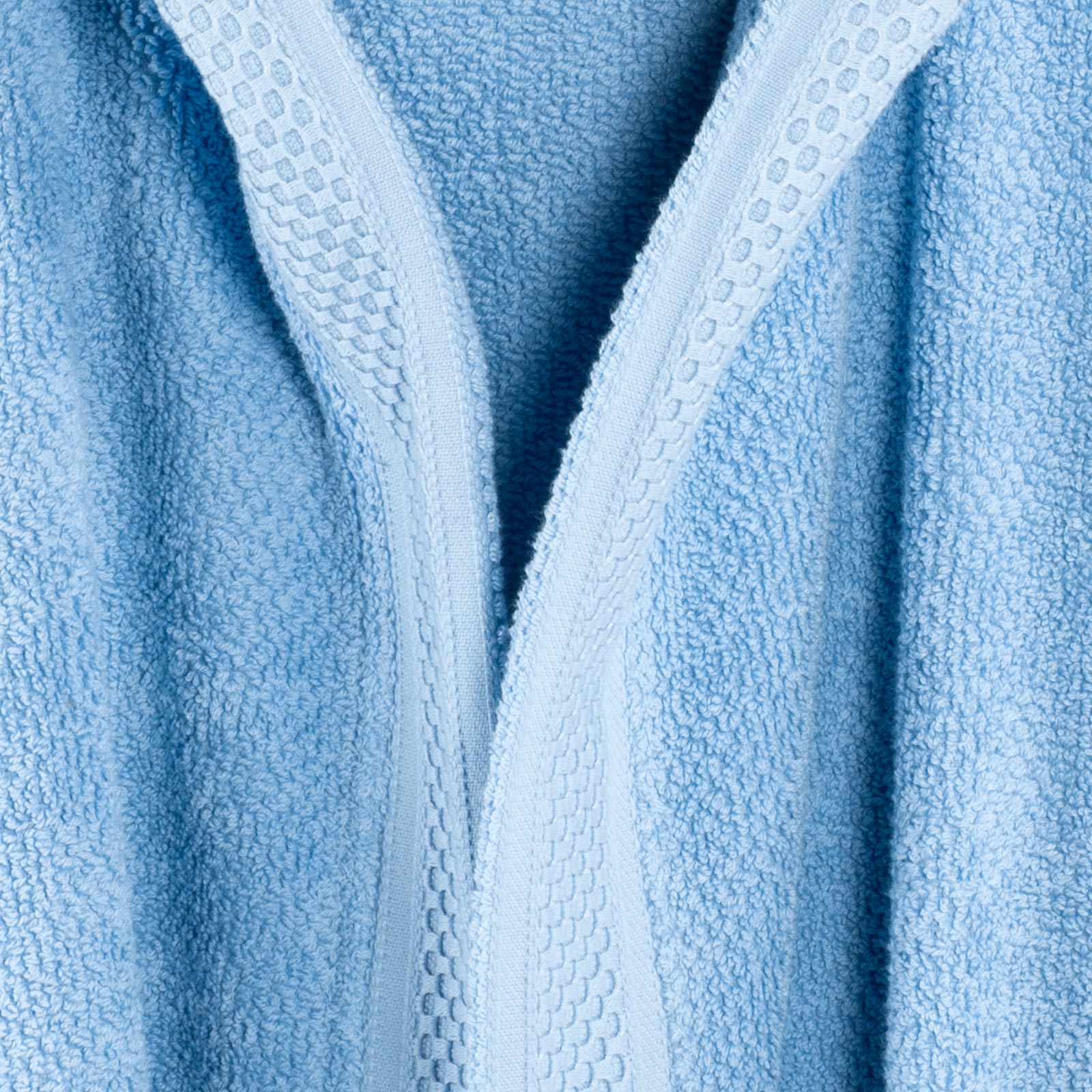 Accappatoio-con-cappuccio-Taglia-small-s-Azzurro-Gim-Tinta Unita-Caleffi-Cotone-Senza-imbottitura