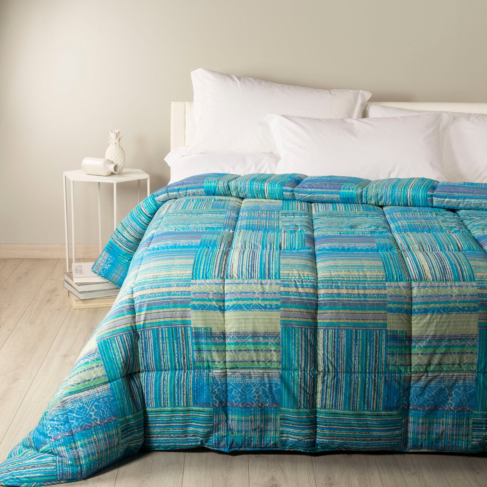 Trapunta-Singolo-Bluette-Cosmo-BOHEMIAN-Caleffi-Cotone-Microfibra