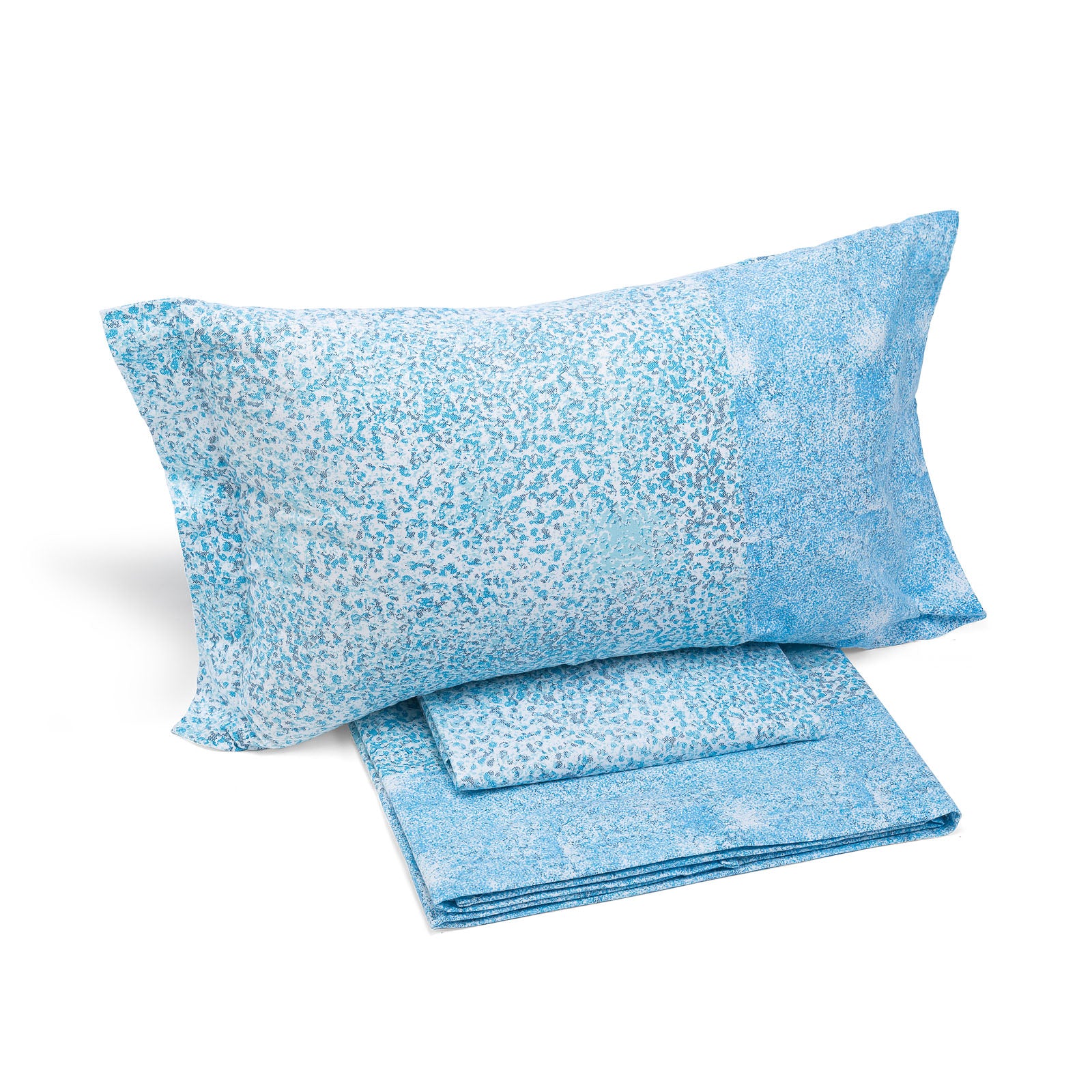 Completo-lenzuola-Matrimoniale-Azzurro-Serenity flanella-Geometrico-Caleffi-Flanella-Senza-imbottitura