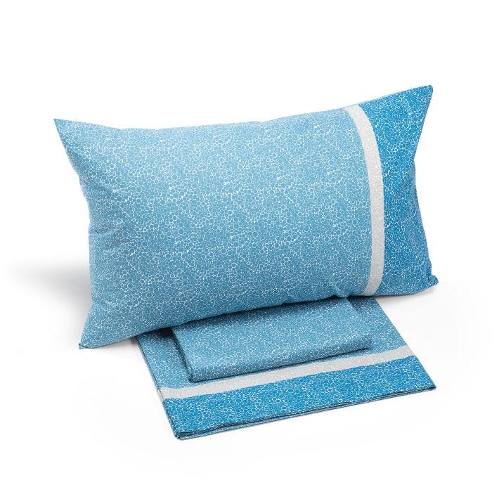 Completo-lenzuola-Singolo-Avio-Cool-Geometrico-Caleffi-Cotone-Senza-imbottitura