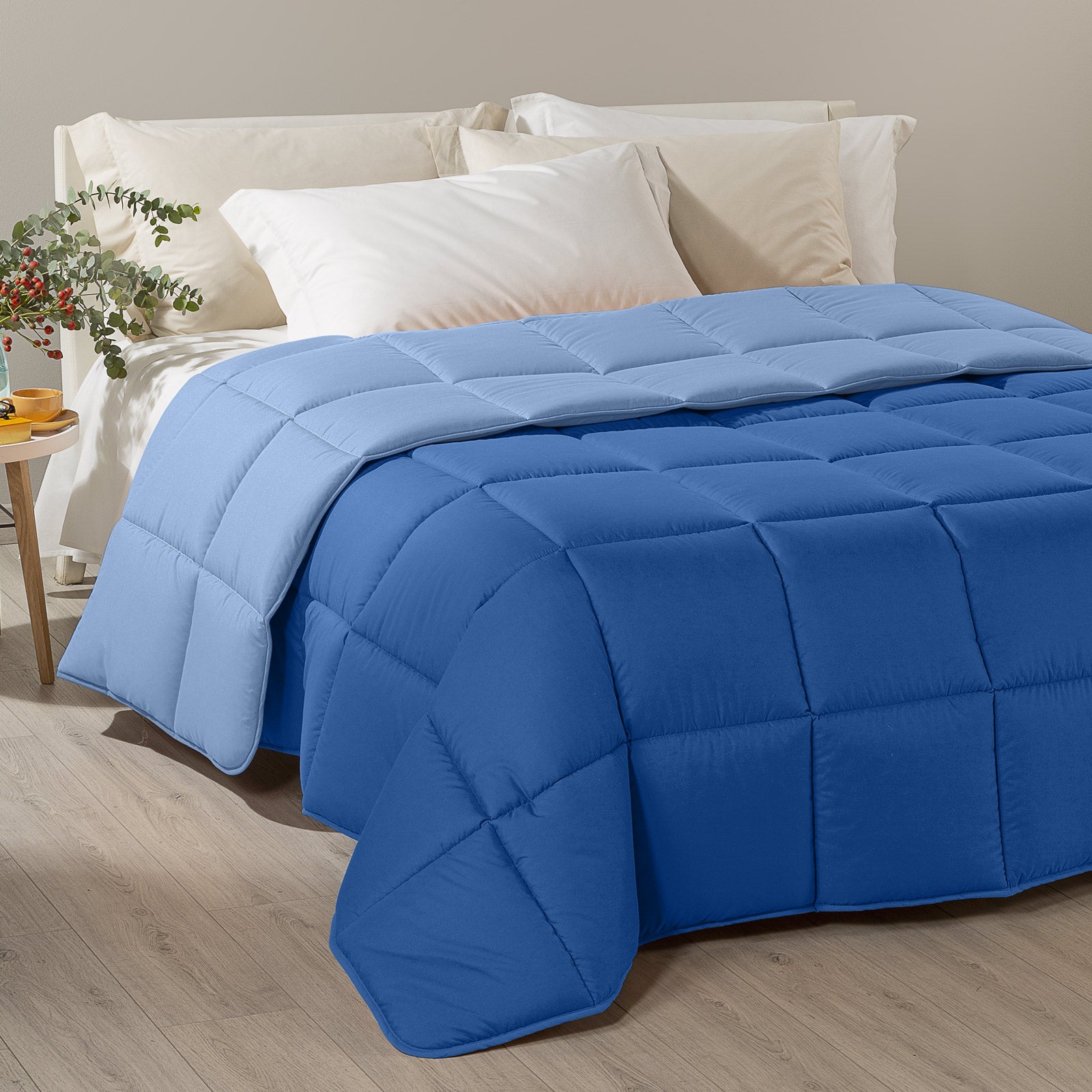 Trapunta-Singolo-Bluette-Modern-Tinta Unita-Caleffi-Microfibra-Microfibra