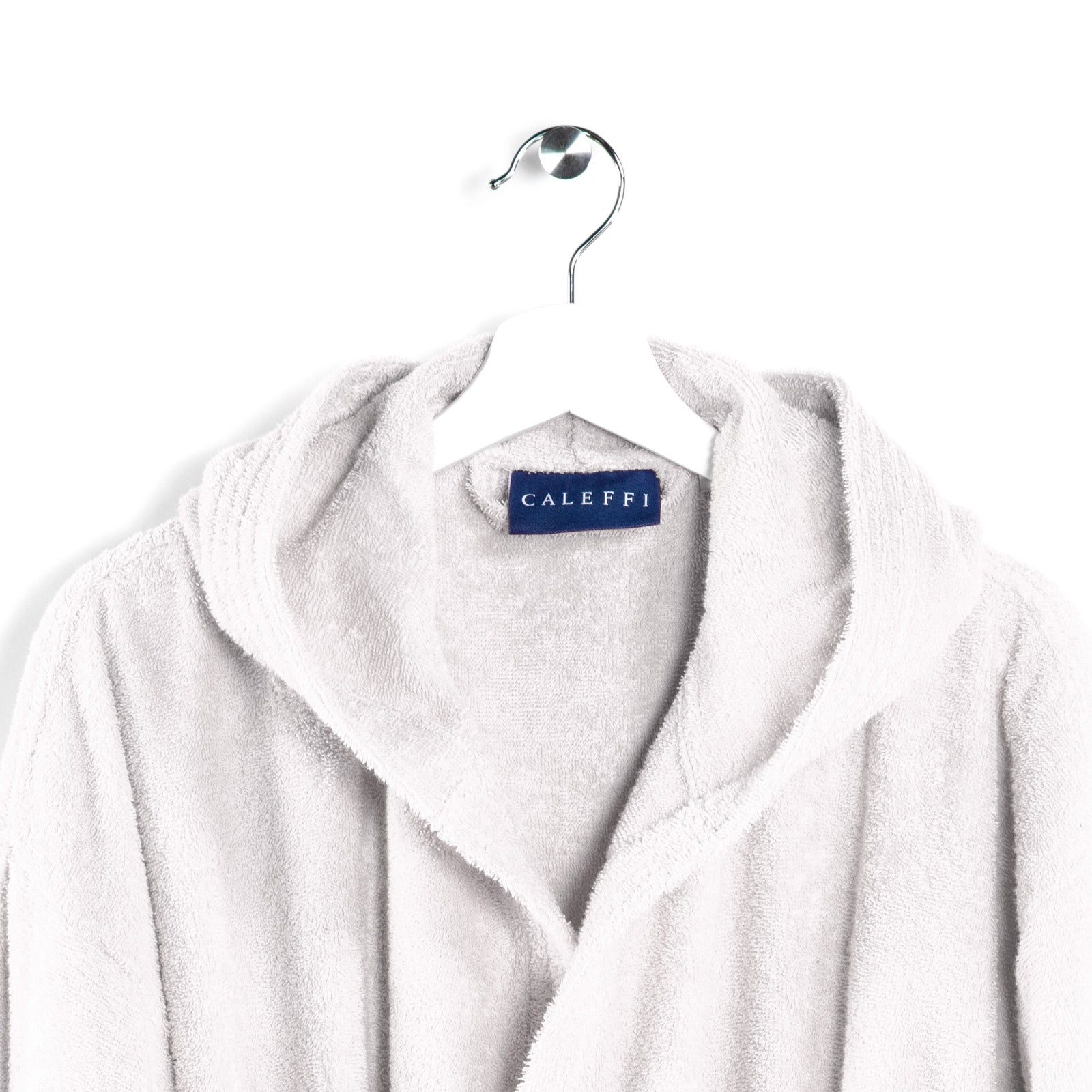 Accappatoio-con-cappuccio-Taglia-Xl-XXl-Bianco-Arcobaleno-Tinta Unita-Caleffi-Cotone-Senza-imbottitura
