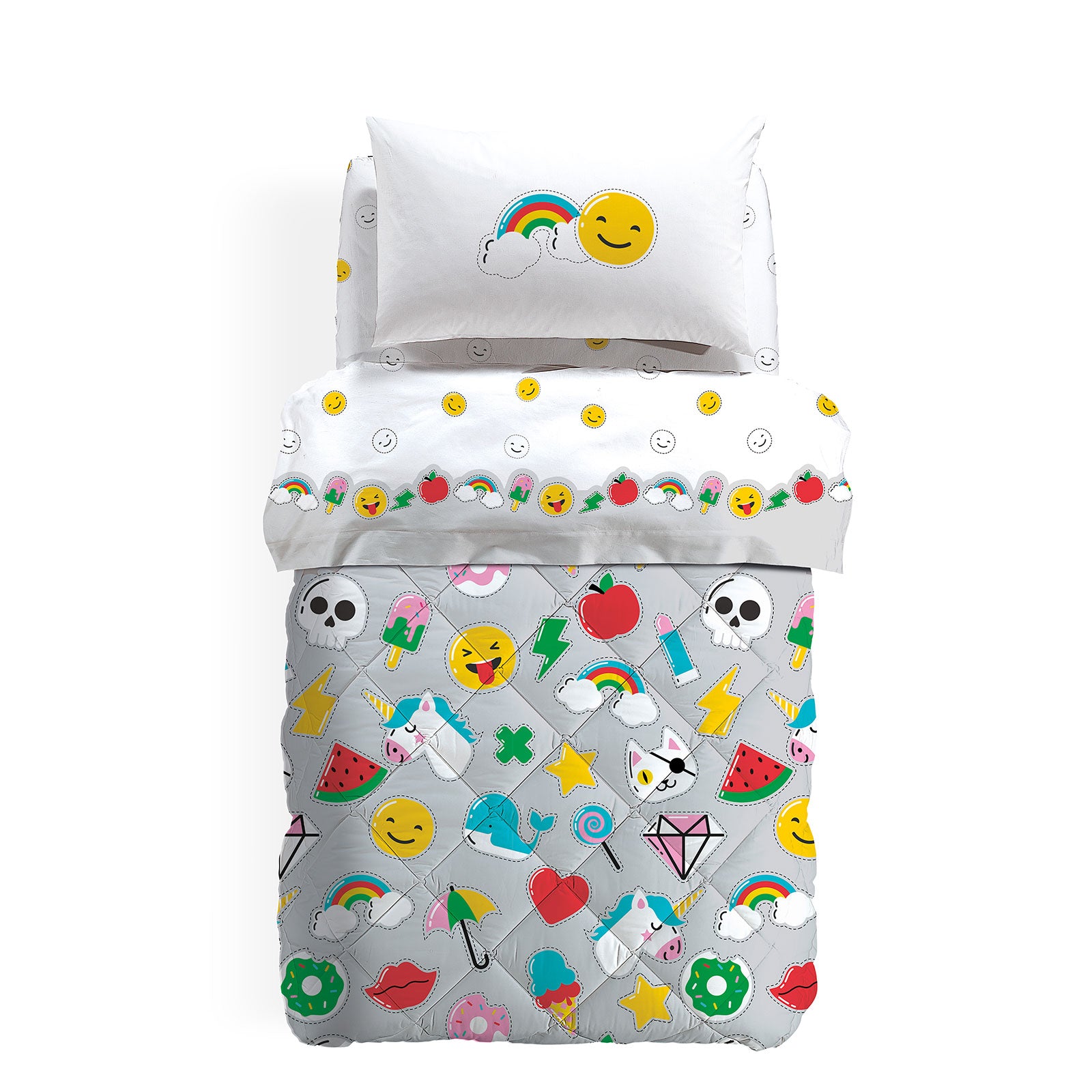 Trapunta-Singolo-Unica-Caleffi Kids-Icon-Ragazza-Cotone-Microfibra