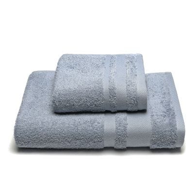 Asciugamano-con-ospite-Standard-Azzurro-Soft-Tinta Unita-Caleffi-Cotone-Senza-imbottitura