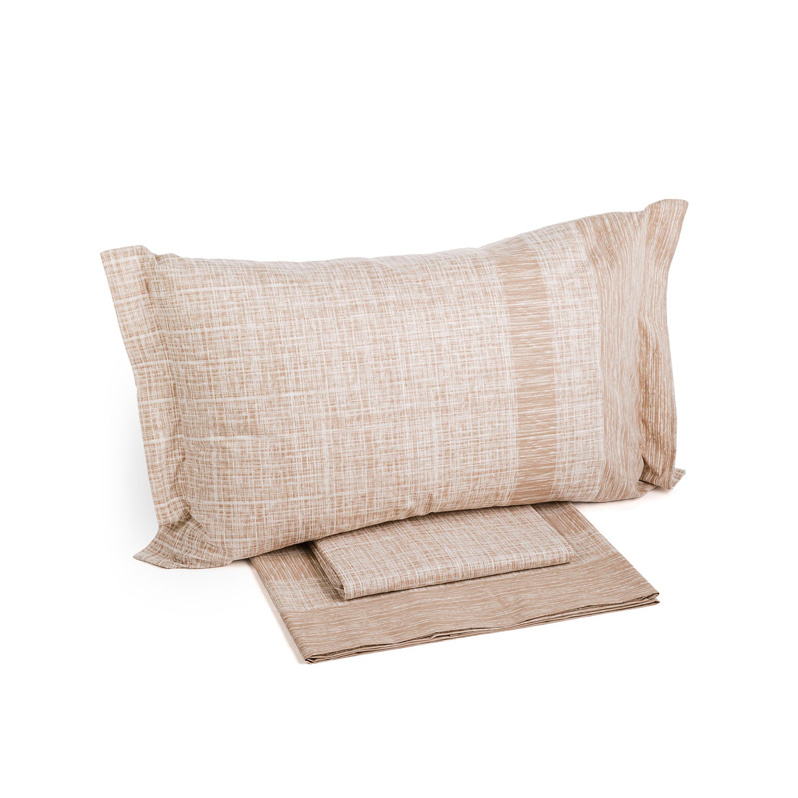 Completo-lenzuola-Matrimoniale-Naturale-Green-Floreale-Caleffi-Cotone-Senza-imbottitura