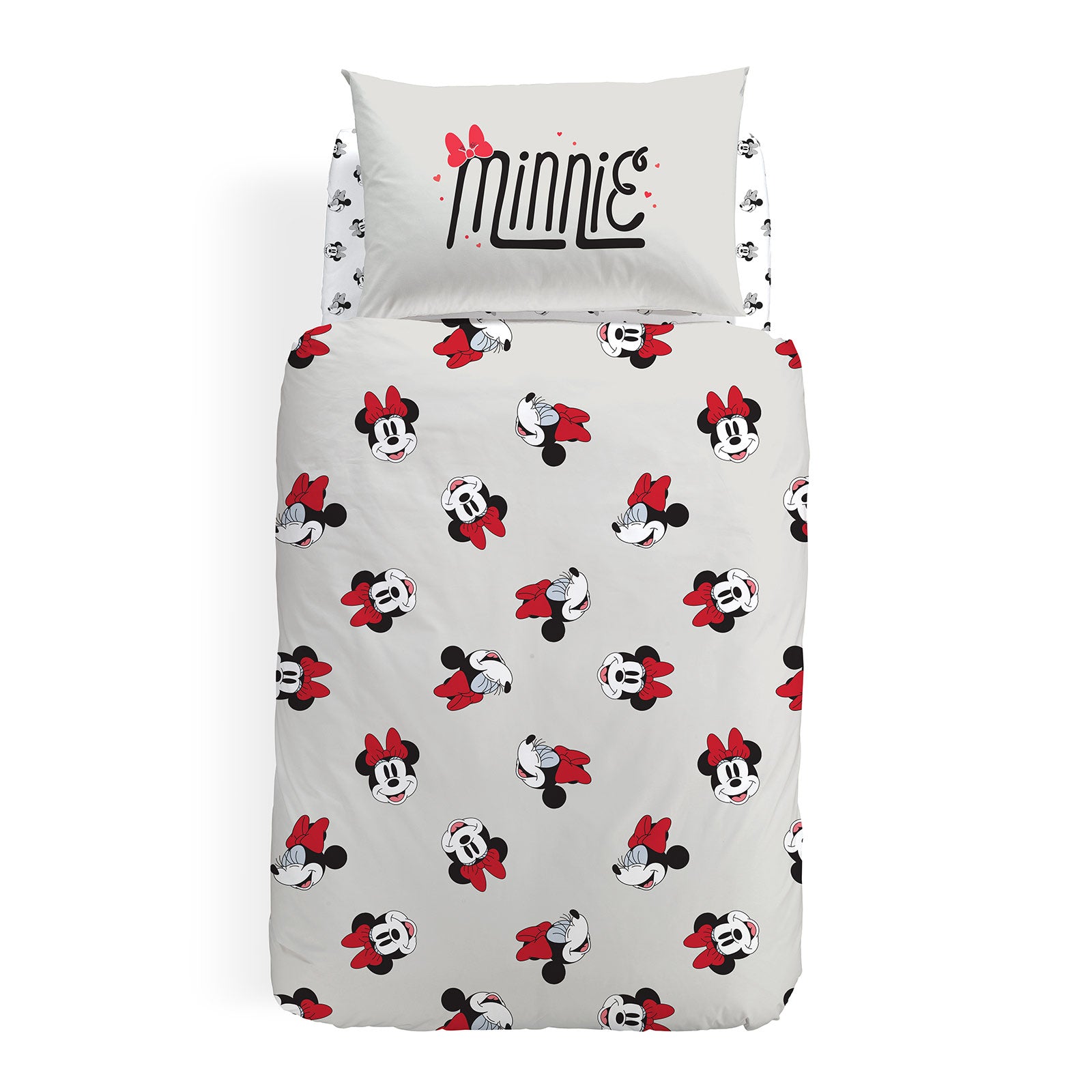 Completo-copripiumino-Singolo-Unica-Minnie Retro_-Ragazza-Cartoons-Cotone-Senza-imbottitura