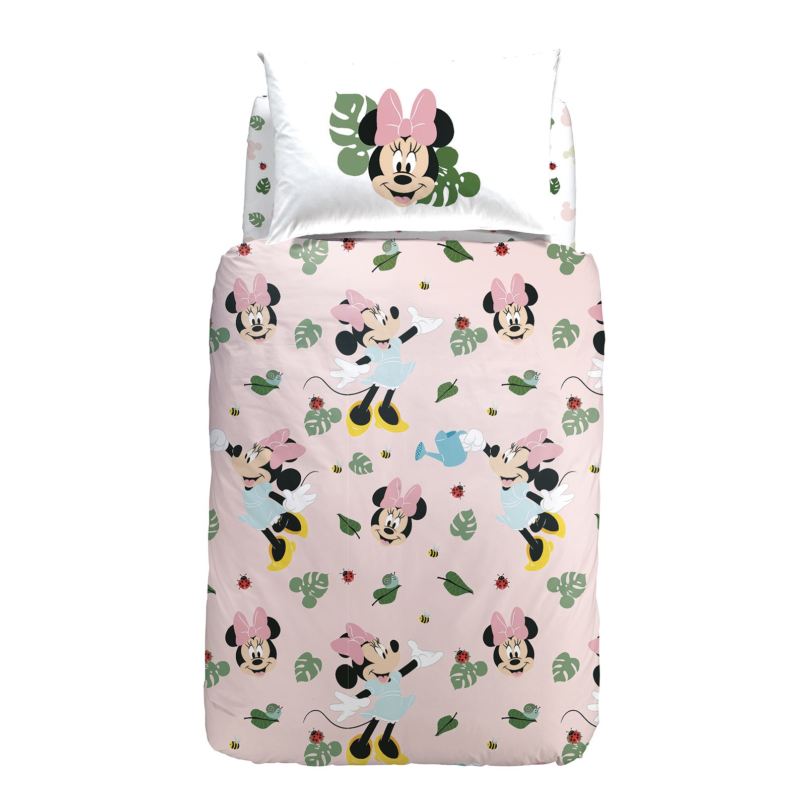 Completo-copripiumino-Singolo-Unica-Minnie Garden-Ragazza-Cartoons-Cotone-Senza-imbottitura