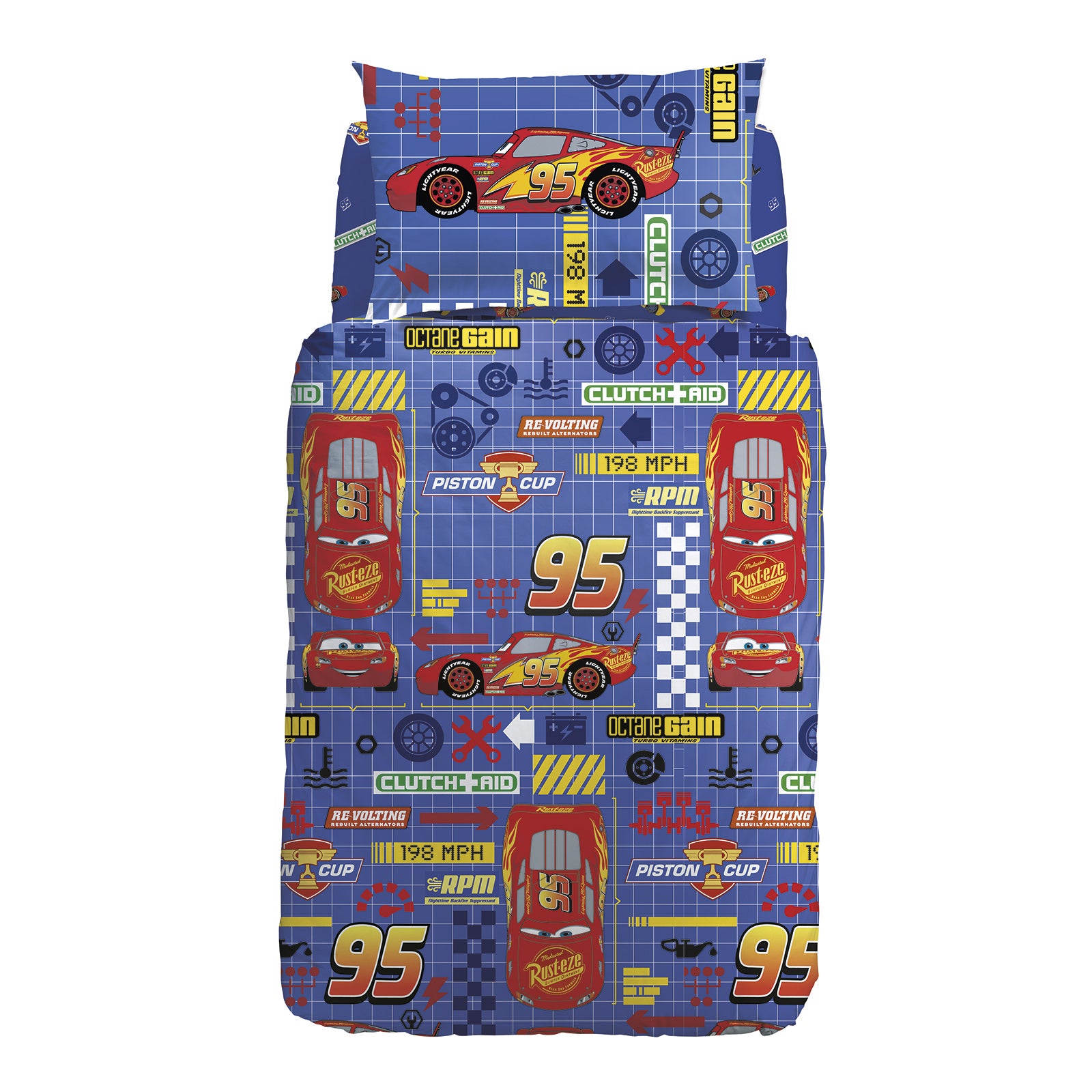 Completo-copripiumino-Singolo-Unica-Cars Game-Ragazzo-Cartoons-Cotone-Senza-imbottitura