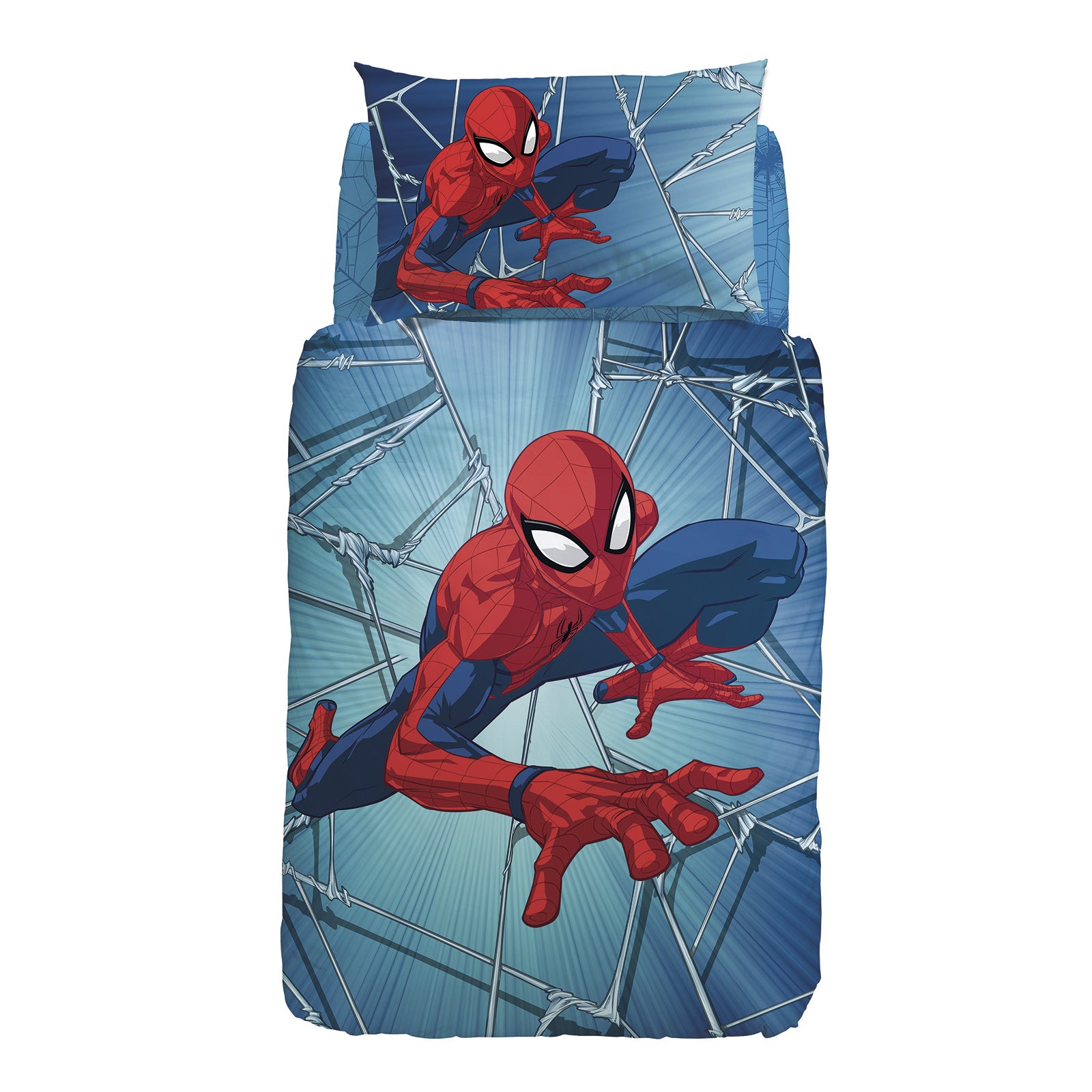 Completo-copripiumino-Singolo-Unica-Spider-Man Force-Ragazzo-Marvel-Cotone-Senza-imbottitura