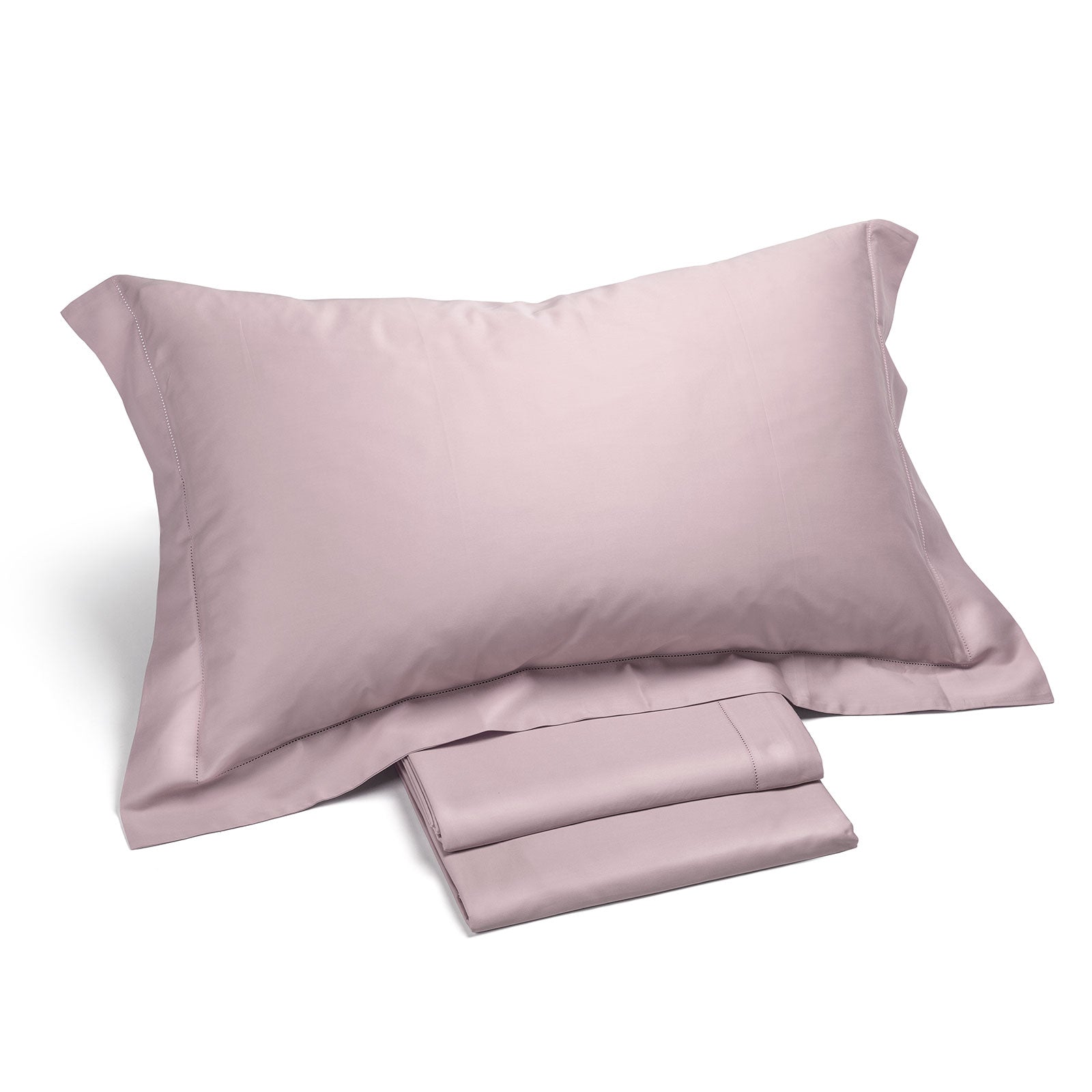 Completo-lenzuola-Matrimoniale-Rosa-Raso-Tinta Unita-Caleffi-Raso-di-Cotone-Senza-imbottitura