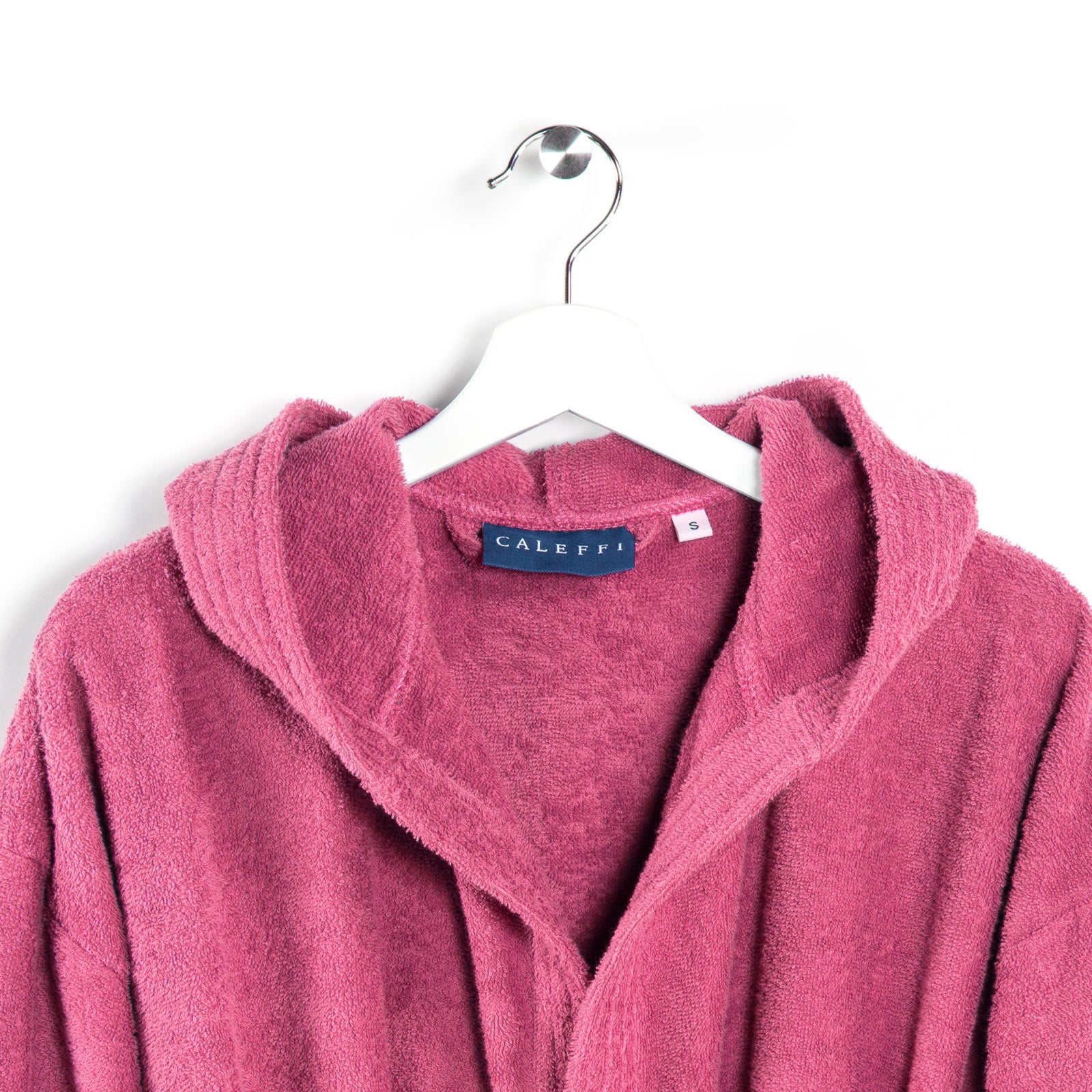 Accappatoio-con-cappuccio-Taglia-small-s-Fuxia-Oceano-Tinta Unita-Caleffi-Cotone-Senza-imbottitura