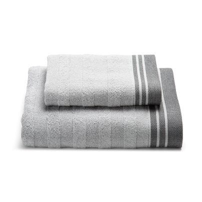 Asciugamano-con-ospite-Standard-Grigio-Cotton-Tinta Unita-Caleffi-Cotone-Senza-imbottitura