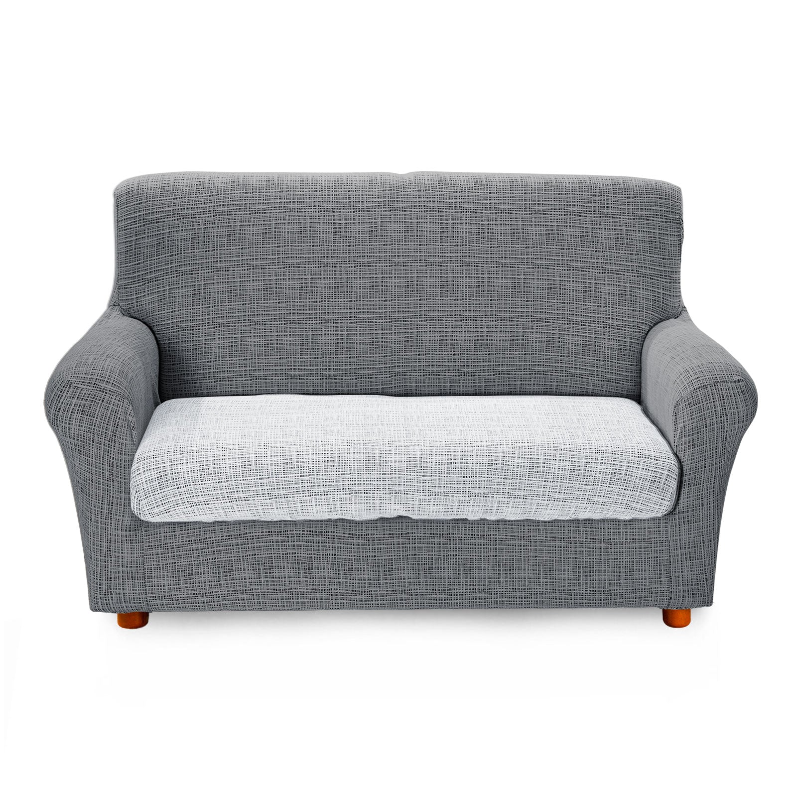 Copridivano-elasticizzato-1-posto-Antracite-Italian-style-Tinta Unita-Caleffi-Jacquard-Senza-imbottitura