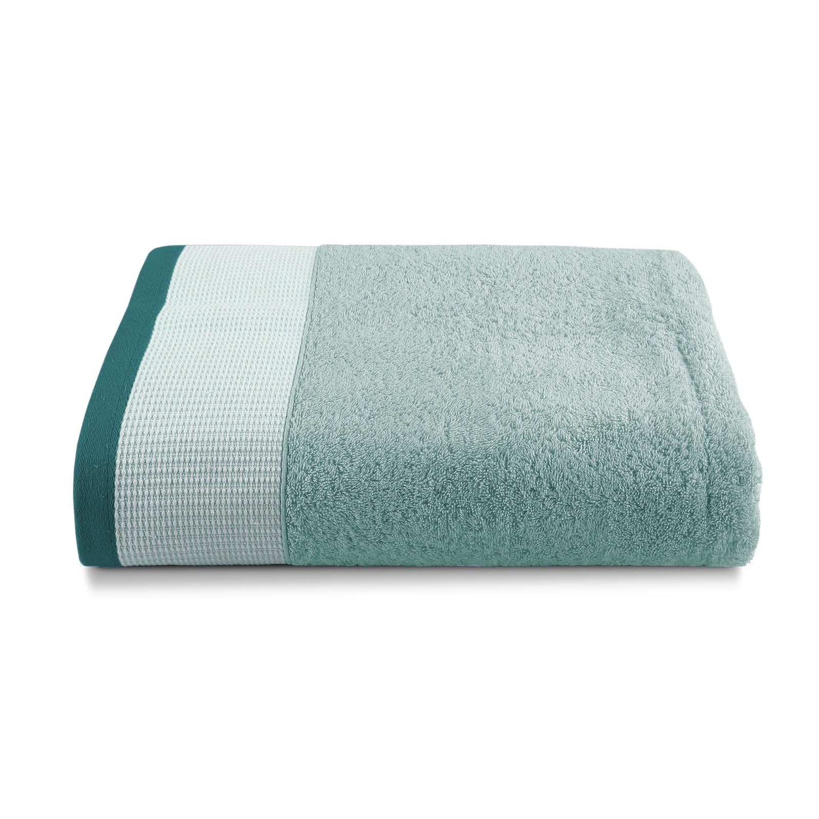 Telo-bagno-Cm-100x150-Verde-Trendy-Tinta Unita-Caleffi-Cotone-Senza-imbottitura