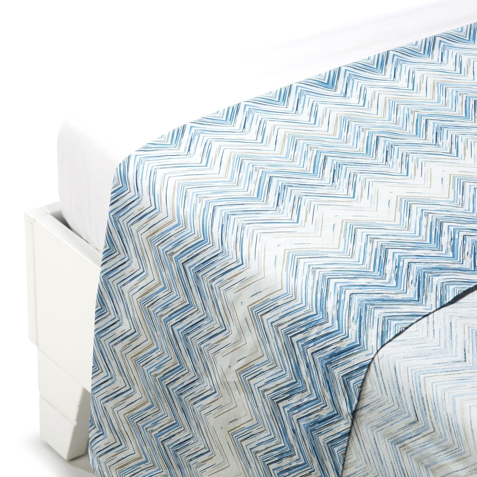 Lenzuolo-superiore-Singolo-Azzurro-Textile-Non Assegnato-Caleffi-Cotone-Senza-imbottitura